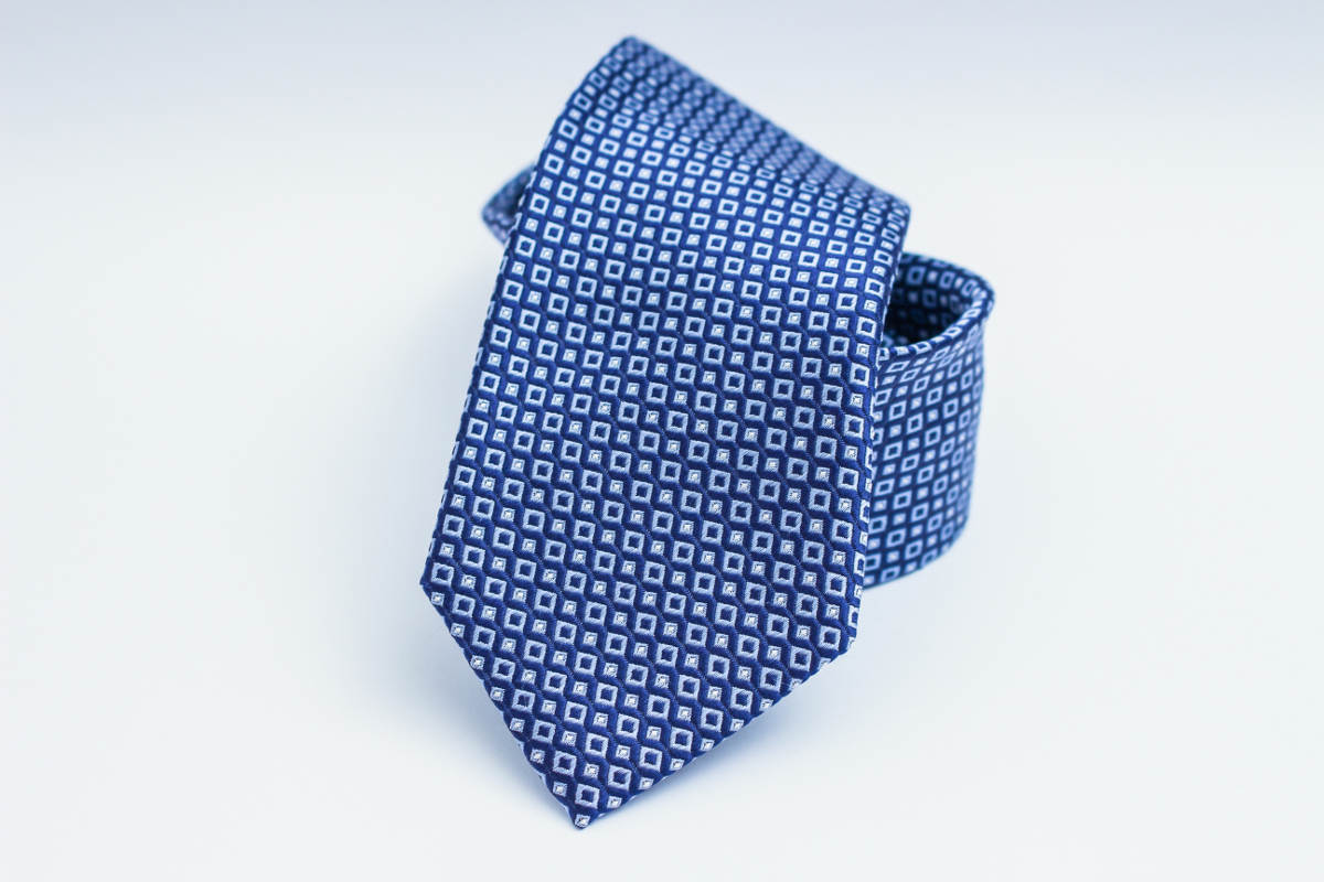 Blue grenadine tie